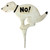 Large "No" Pausing Pooch Lawn Stake Sign - 19.5"