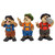 7" Trio Of Muskrats Beer Buddies Outdoor Garden Statues - Charming Companions for Fun Times