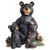 15.5" Black Bear and Bear Cub Forest Outdoor Statue