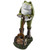 13" Workboot Wearing Moses The Frog Mowing Lawn Outdoor Statue