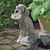 19" Dog with a Basket of Flowers Outdoor Garden Statue