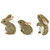 Set of 3 Baby Bunny Rabbit Spring Outdoor Garden Figures 5"