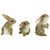 The Garden Bunny Easter Statues - 4.5" - Set of 3