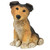 10.5" Sitting Collie Puppy Dog Outdoor Garden Statue