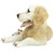 10" Relaxing Yellow Labrador Puppy Dog Outdoor Garden Statue
