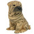 9.5" Sitting Shar-Pei Dog Outdoor Garden Statue