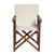36" White Foldable Patio Chair With A Wooden Frame