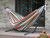 110" Red, Orange and Blue Striped Sunbrella Brazilian Style Hammock with Stand