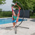 72" Red Brazilian Style Hammock Chair with a Hanging Bar