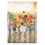 Yellow and Orange Floral Gate Rectangular Outdoor Garden Flag 18" x 13"