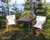 30" Foldable Square Brown Hardwood Nomad Patio Table