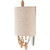 11" Beige and Clear Antiqued 1-Light Glass Wall Sconces