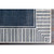 2'3" x 11'9" Alfresco Gray and White Stripe Border Patterned Synthetic Area Throw Rug Runner