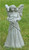18" Teal Finished Fairy Holding Dove Outdoor Statue - Graceful Garden Accent