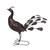 Solar LED Lighted Peacock Outdoor Garden Statue - 23" - Brown