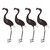 Solar LED Lighted Flamingo Outdoor Garden Statues - 40" - Brown - Set of 4
