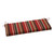 45" Brown and Red Striped Outdoor Indoor Handcrafted Monserrat Bench Cushion