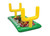 Pack of 6 Green and Yellow Inflatable Football Field with Yellow Goal Posts Buffet Coolers 53.75"