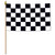 Club Pack of 12 Black and White Checkered Flag Party Decorations 10.5"