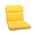Solid Outdoor Patio Rounded Chair Cushion with Ties - 40.5" - Yellow