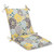 36.5" Yellow, Blue and Gray Flor Grande Decorative Outdoor Patio Chair Cushion