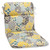 40.5" Yellow, Blue and Gray Flor Grande Decorative Outdoor Patio Rounded Chair Cushion