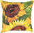 18" Yellow and Green Sunflowers Outdoor Patio Square Throw Pillow