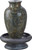 29.5" Lighted Marbled Urn Envirostone Outdoor Garden Water Fountain - White LED