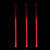 48 Red LED Dripping Icicle Tube Christmas Lights - White Wire