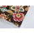 Floral Outdoor Patio Tufted Wicker Seat Cushions - 19" - Orange and Brown - Set of 2