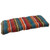 44" Moroccan Multi-color Striped Outdoor Patio Tufted Wicker Loveseat Cushion