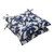 Victorian Damask Tufted Outdoor Seat Cushions - 19" - White and Blue