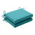Reversible Outdoor Patio Seat Cushions - 18.5" - Aqua Blue - Set of 2