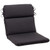 40.5" Black Solid Outdoor Patio Rounded Chair Cushion