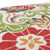 Jacobean Flowers Rounded Edge Outdoor Patio Chair Cushion - 40.5" - Orange and Red