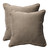 Set of 2 Taupe Brown Square Outdoor Corded Throw Pillows 18.5-Inch