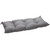 44" Gray Outdoor Patio Tufted Wicker Loveseat Cushion