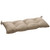 44" Taupe Brown Outdoor Patio Tufted Wicker Loveseat Cushion