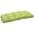 44" Green Solid Reversible Outdoor Patio Wicker Tufted Loveseat Cushion