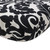 40.5" Black and Off White Damask High Back Chair Outdoor Patio Furniture Cushion