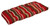 Striped Reversible Outdoor Patio Tufted Wicker Loveseat Cushion - 44" - Tropical Red and Brown
