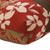 Flower Silhouettes Outdoor Patio Wicker Loveseat Cushion - 44" - Red and Brown