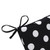 Polka Dot Outdoor Patio Chaise Lounge Cushion - 72.5" - Black and White