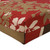 72.5" Red and Brown Floral and Striped Reversible Outdoor Patio Furniture High Back Chair Cushion