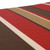 72.5" Red and Brown Floral and Striped Reversible Outdoor Patio Furniture High Back Chair Cushion