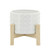 Dotted Ceramic Outdoor Planter with Stand - 7" - White and Beige