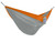 128" Gray and Orange Lightweight Traveler's Nylon Hammock - Relax in Style on Your Travels