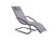 66" Gray Modern Aluminum Outdoor Lounge Chair with a Pillow
