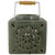 6.75" Dark Olive Green Square Crackle Finish Mosaic Cut Out Candle Lantern