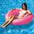Inflatable Pink Neon Frost Swimming Pool Inner Tube with Perimeter Rope, 47-Inch